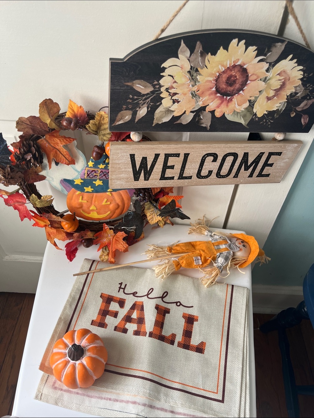 Fall Autumn Halloween 5pc Decor Lot